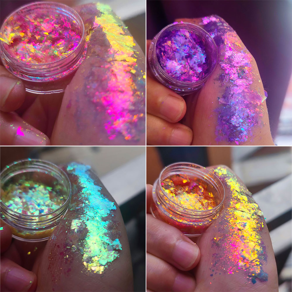 Eyeshadow Glitter Pigment - Paillettes de chrome effet caméléon scintillantes