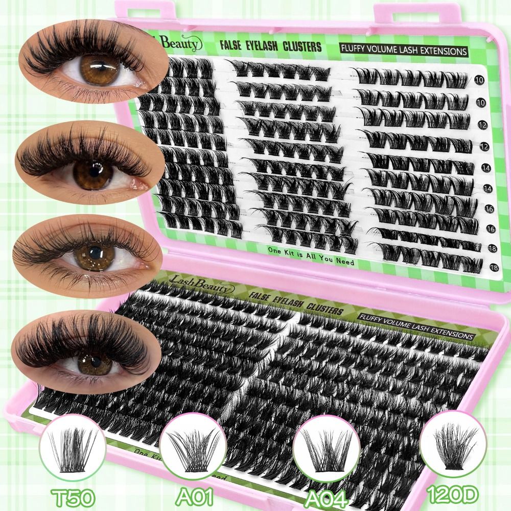 False Eyelashes Natural - Faux cils naturels, design en grappe,
