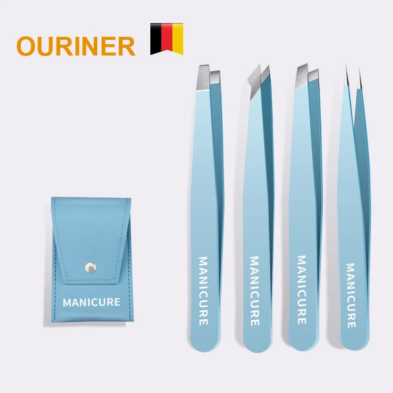 Beauty Makeup Remover - EyeblogugTweezer-Pince à épiler inclinée en acier