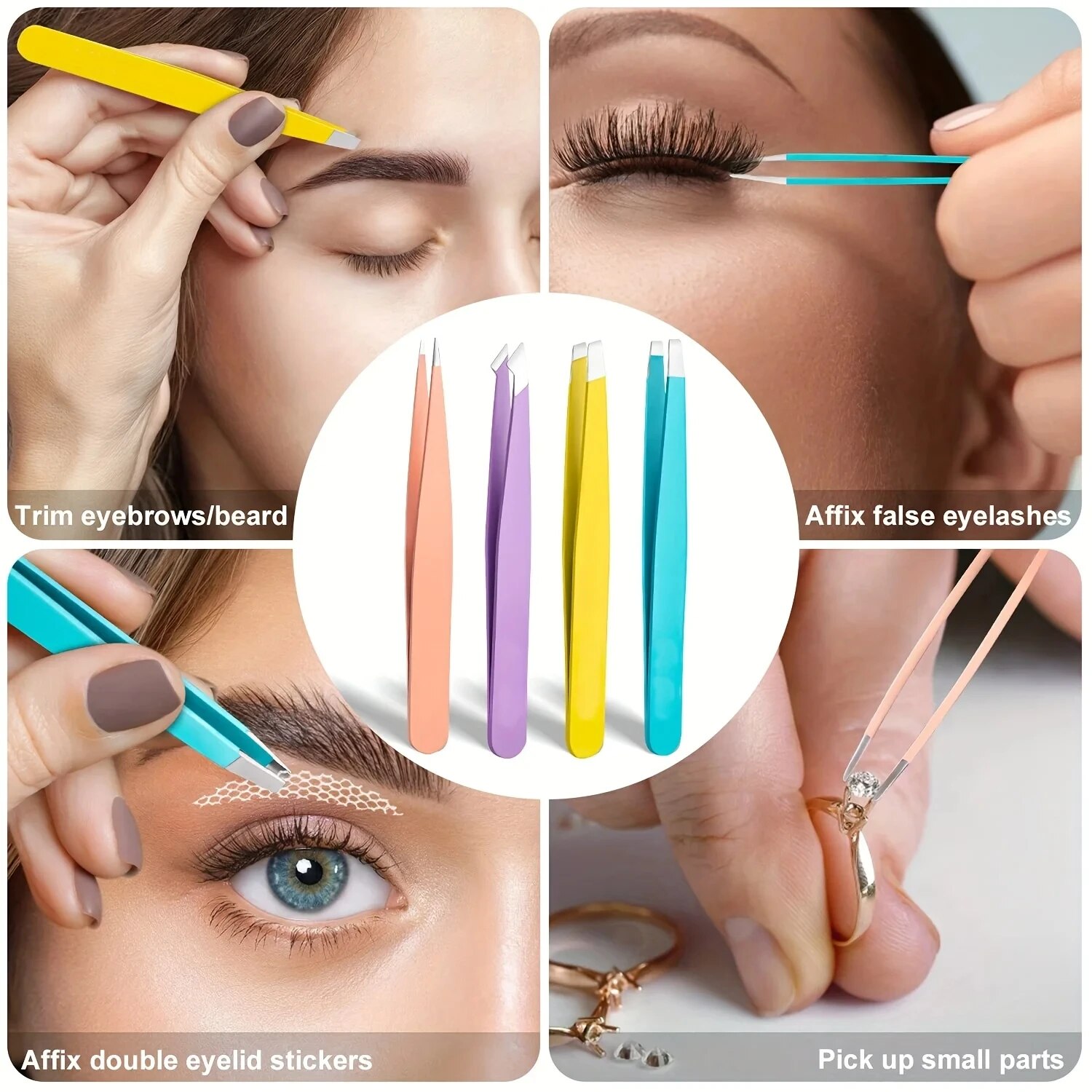 Beauty Makeup Remover - Pince à épiler sourcils colorée en