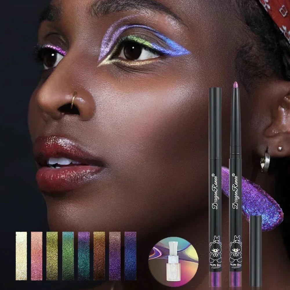 Eyeshadow Glitter Pigment - Crayon Eyeliner Multi-Chrome Longue Tenue, Fard