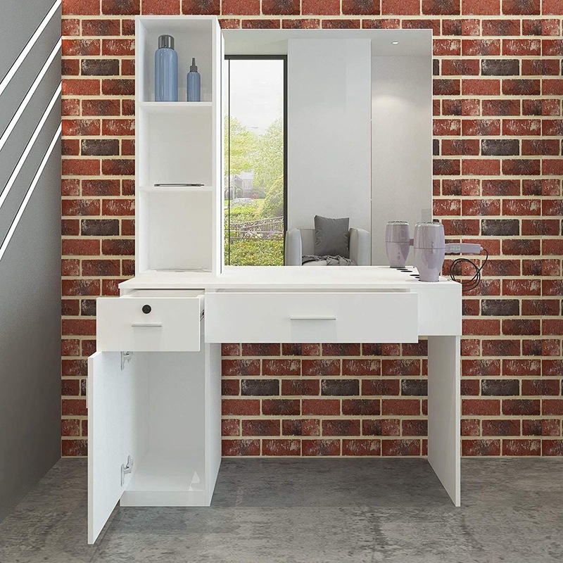 Photo Beauty Makeup - Table de coiffure intégrée avec miroir,