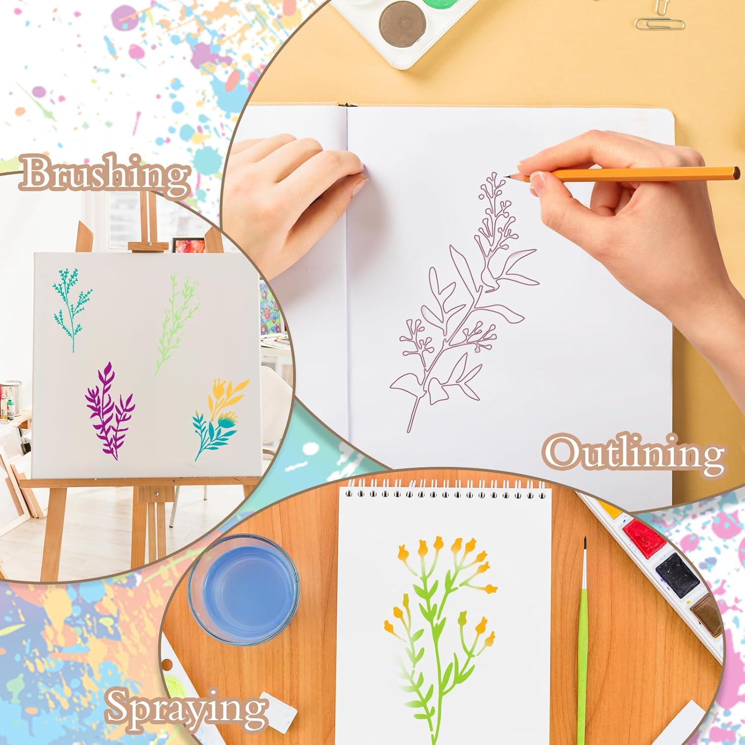 Pochoirs de fleurs sauvages pr - Beauty Makeup Kit For Kids avis et prix